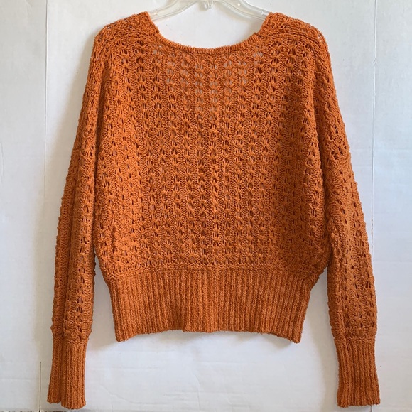 Free People Knitted Sweater Orange XS - Picture 2 of 10